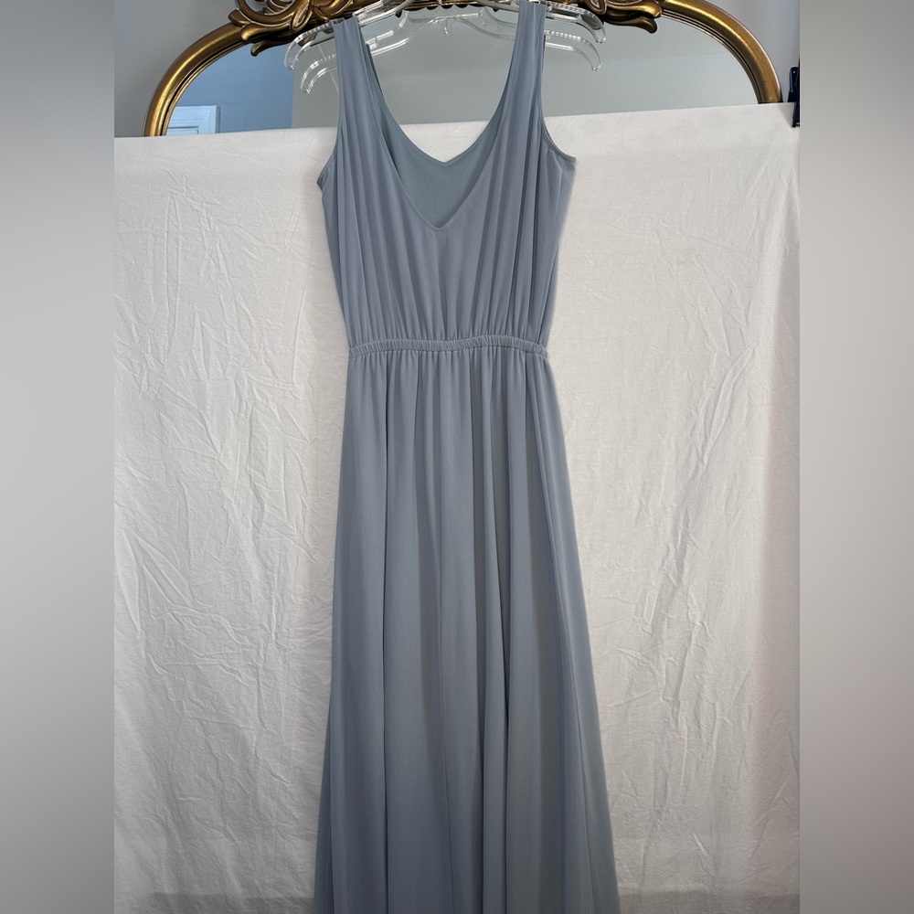 Show‎ Me Your Mumu Dusty Blue Sleeveless Maxi Dress XS Elastic Waist
